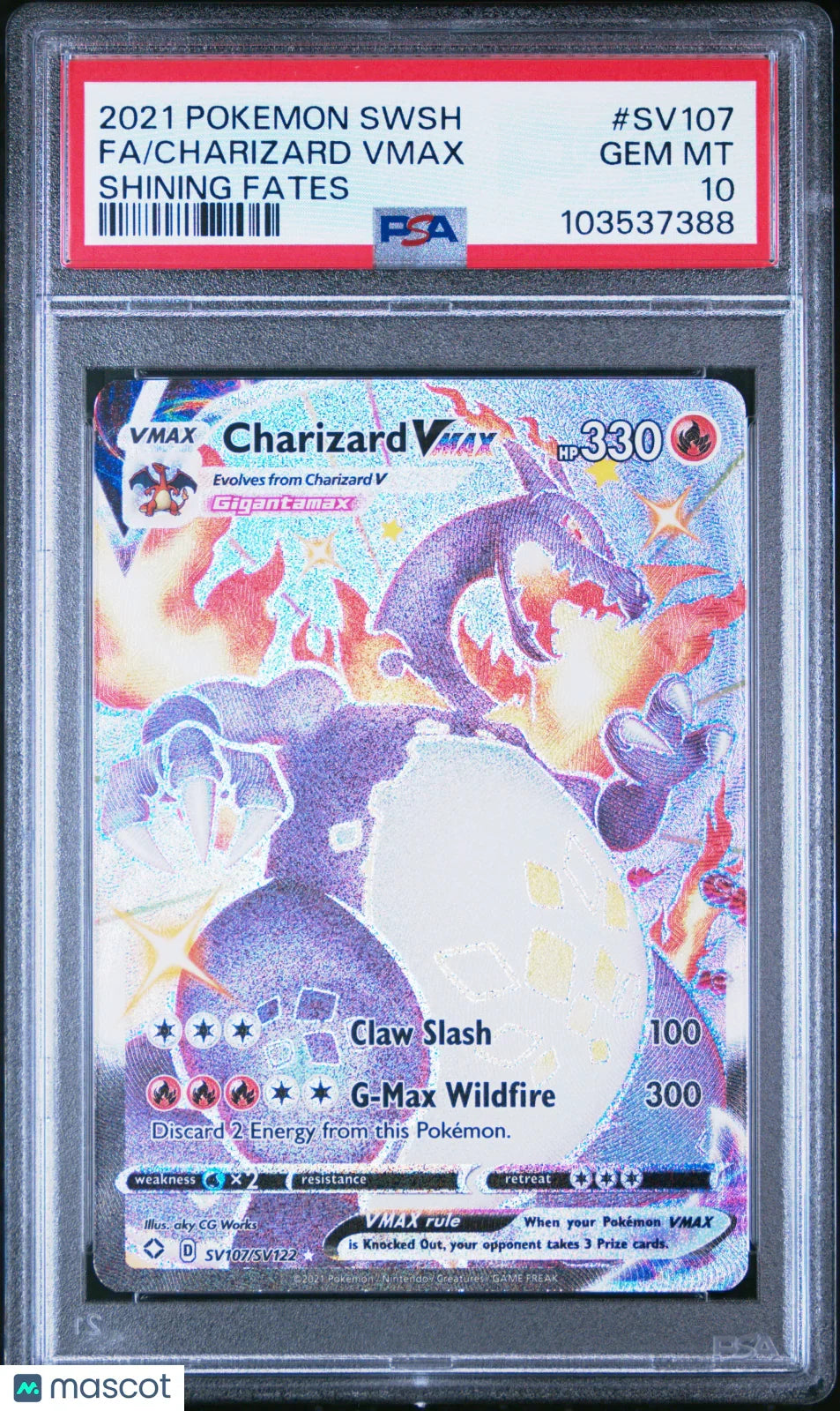 2021 Pokemon Charizard Vmax Shining Fates #SV107/SV122 PSA 10 - Papa Joey's Collectibles