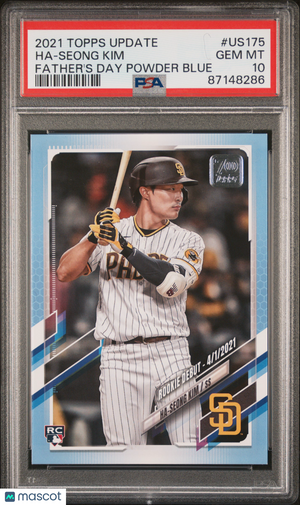 Topps 2021 Update Baseball—Ha-Seong Kim #US175 Father's Day Powder Blue —PSA 10