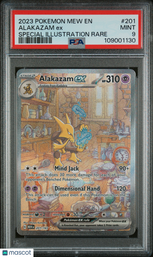 2023 Pokemon TCG Alakazam EX 151 #201/165 PSA 9