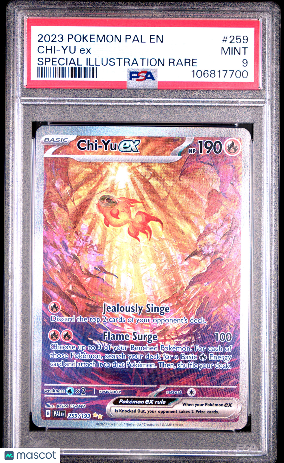 2023 Pokemon TCG Chi-Yu EX Paldea Evolved #259 PSA 9