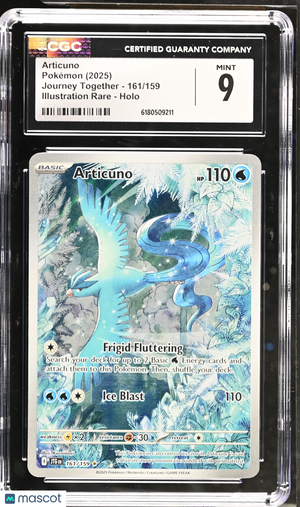 2025 Pokemon—Articuno #161 Journey Together—Illustration Rare Holo CGC 9