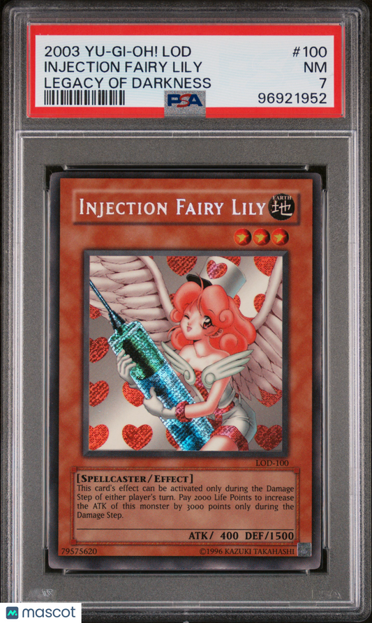 2003 Yu-Gi-Oh! Injection Fairy Lily Lod-Legacy Of Darkness #100 PSA 7
