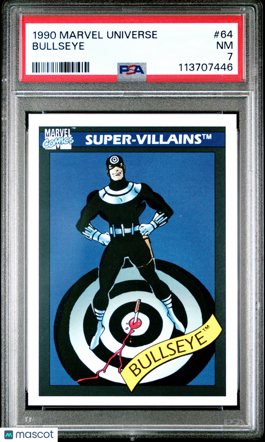 1990 Marvel Universe N/A Bullseye #64 PSA 7
