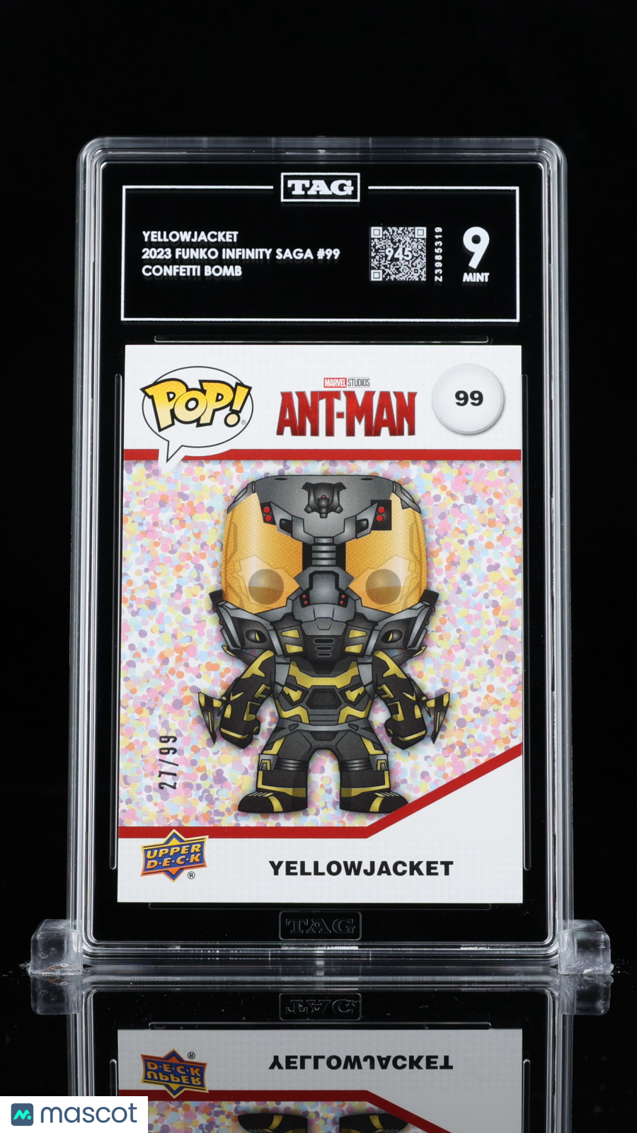 2023 Upper Deck Funko Infinity Saga Marvel—Yellowjacket #99 Confetti Bomb —TAG 9