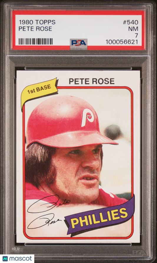 1980 Topps Baseball Pete Rose #540 PSA 7