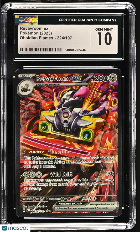 2023 Pokemon—Revavroom ex #224 Obsidian Flames—Special Illustration Rare CGC 10