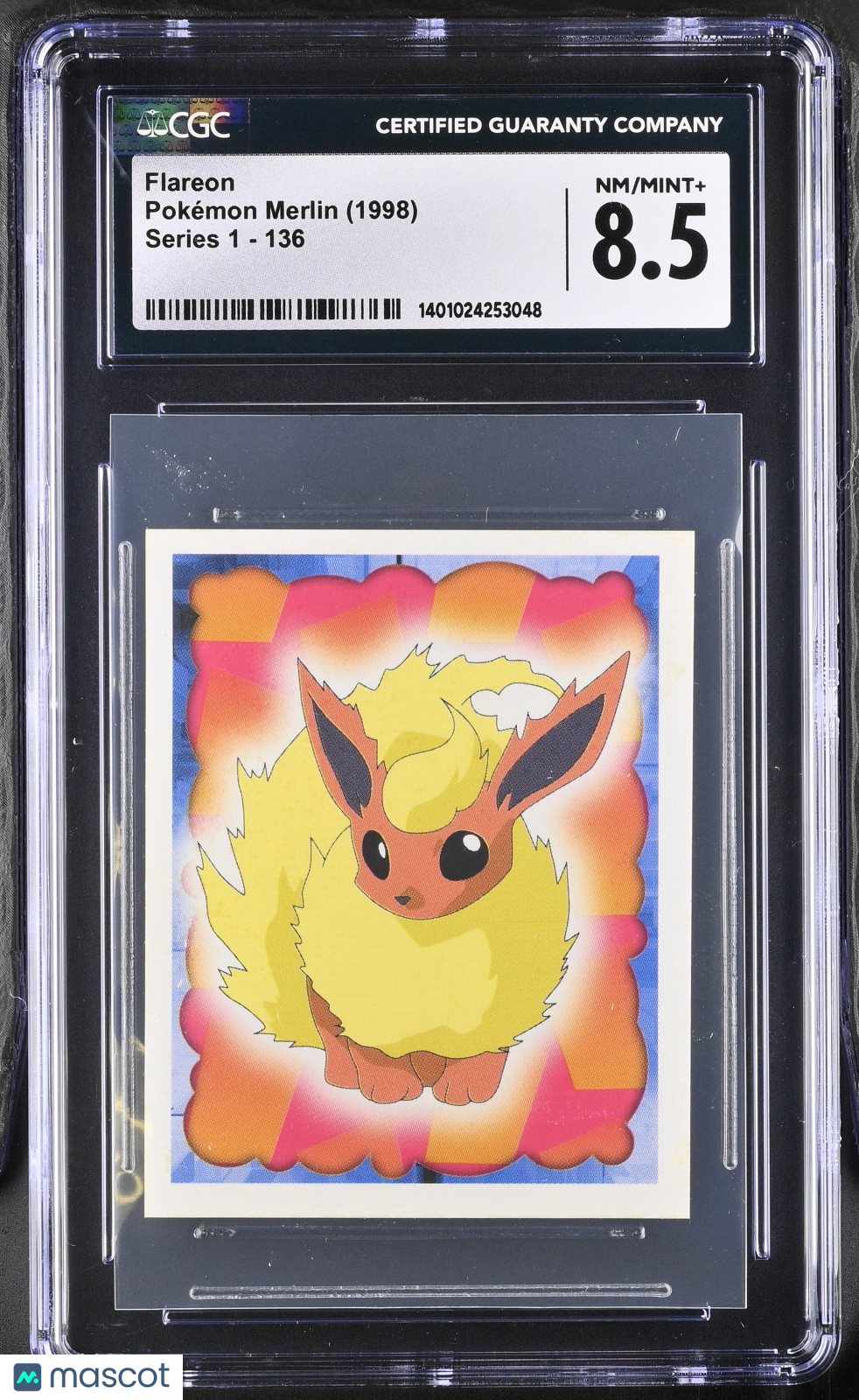 1998 Merlin Series 1 Pokémon Merlin Flareon #136 CGC 8.5