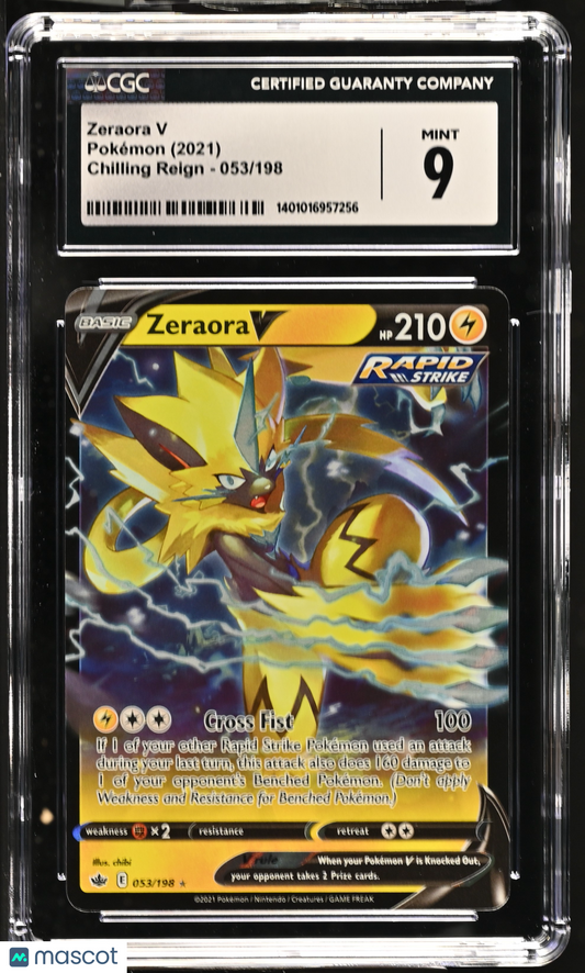 Zeraora V 2021 Pokemon Chilling Reign #053/198 CGC 9