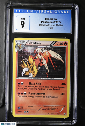 2012 Pokemon—Blaziken #17/108 Dark Explorers—Holo Rare CGC 9
