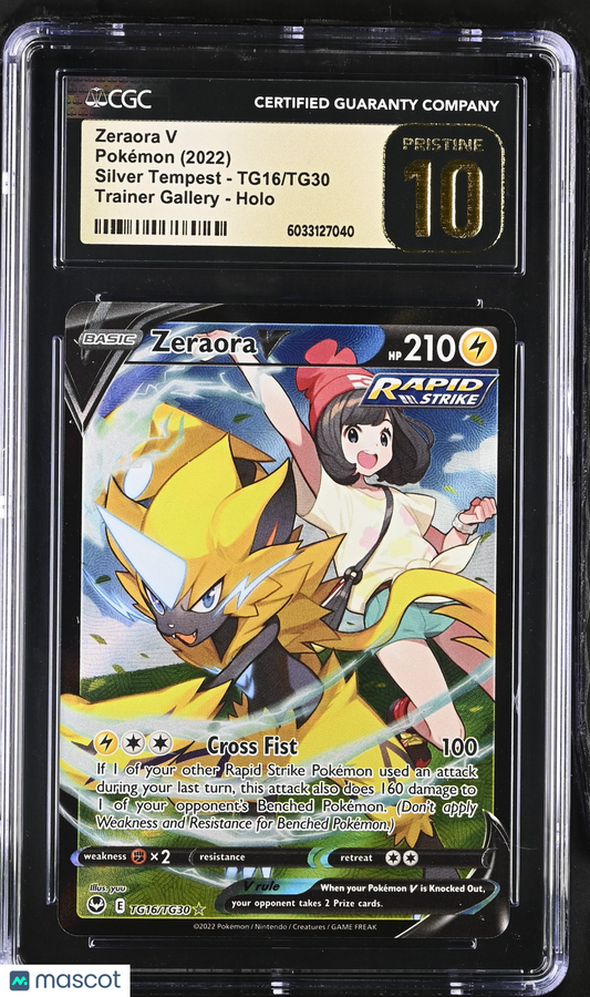 Pokémon Zeraora V 2022 Pokémon Silver Tempest #TG16/TG30 English CGC 10