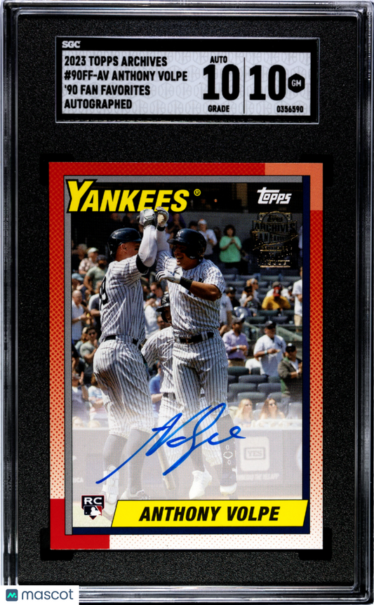 2023 Topps Archives Baseball Anthony Volpe Autograph #90FF-AV SGC 10 Auto 10