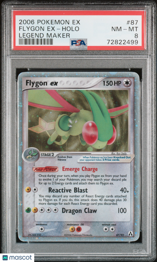 2006 Pokemon Flygon EX EX Legend Maker #87 Legend Maker PSA 8