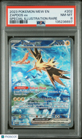 2023 Pokemon—Zapdos ex #202/165 Scarlet & Violet 151—SIR Holo PSA 8