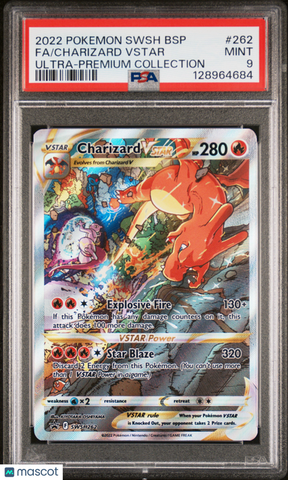 2022 Pokemon—Charizard VSTAR #SWSH262 Sword & Shield Promo—Promo Holo PSA 9