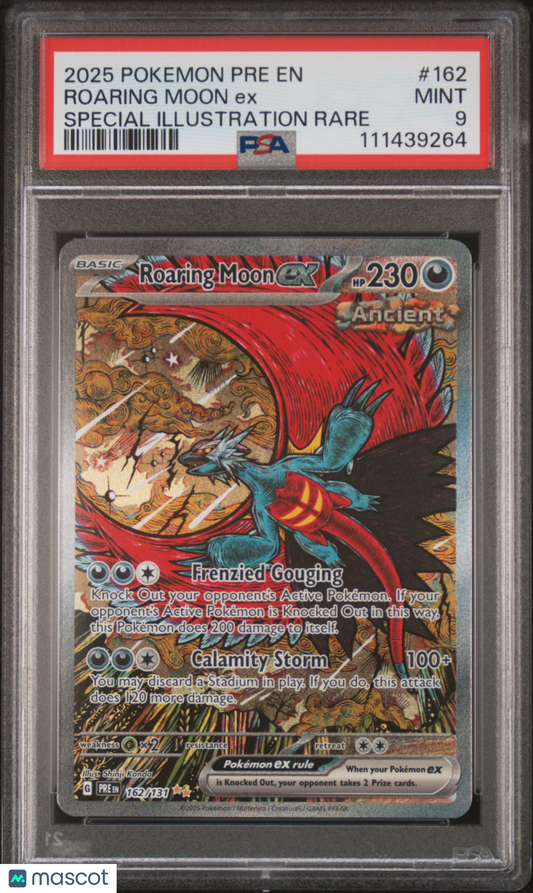 2025 Pokemon TCG Roaring Moon EX Prismatic Evolutions #162 PSA 9