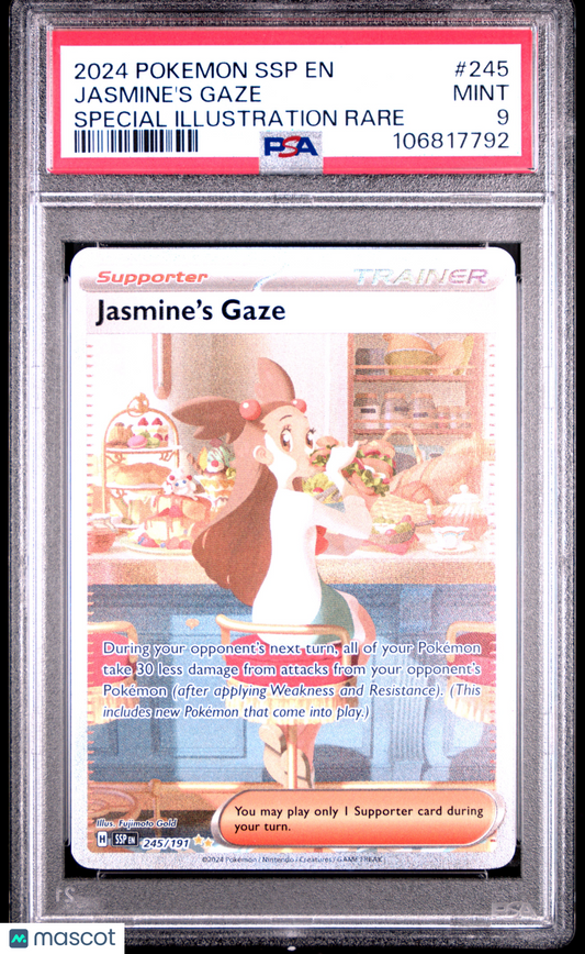 Pokemon TCG Jasmine's Gaze 2024 Pokemon SSP EN-Special Illustration Rare PSA 9