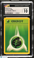 2000 Pokemon—Grass Energy #108/111 Neo Genesis—Common Nonholo CGC 10