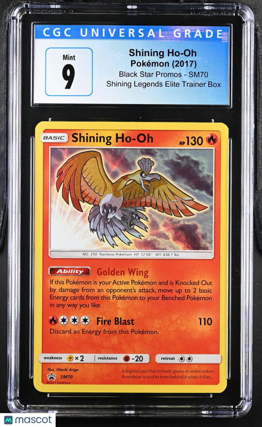 Shining Ho-Oh 2017 Pokemon Black Star Promos #SM70 CGC 9