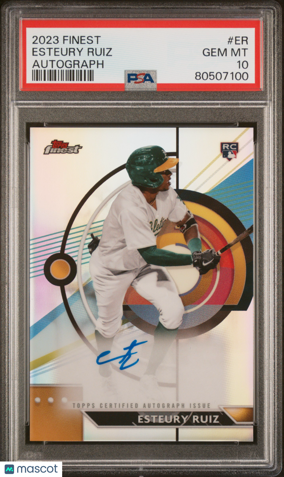 2023 Topps Finest Finest Autographs Baseball—Esteury Ruiz #ER —PSA 10