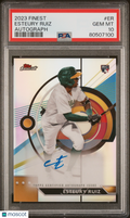 2023 Topps Finest Finest Autographs Baseball—Esteury Ruiz #ER —PSA 10