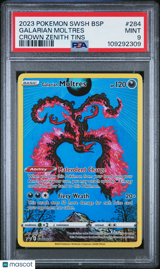 2023 Pokemon TCG Galarian Moltres Black Star Promo #SWSH284 PSA 9