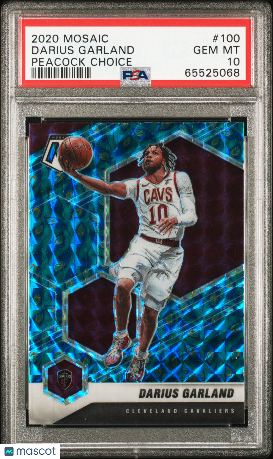 Panini 2020 Panini Mosaic Basketball—Darius Garland #100 Peacock Choice —PSA 10