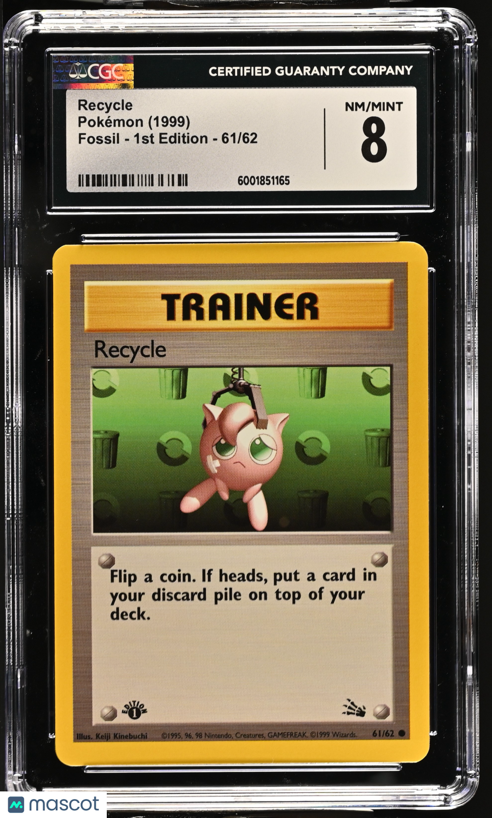 Recycle 1999 Pokémon Fossil - 1st Ed. #61/62 CGC 8