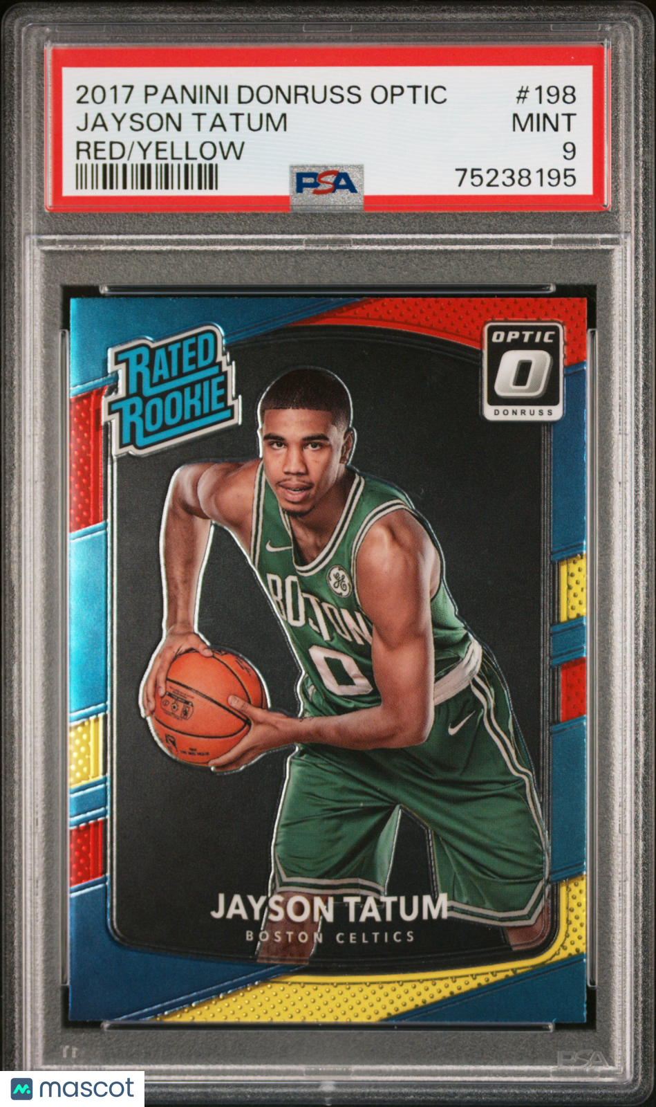 Panini 2017 Panini Donruss Optic Basketball—Jayson Tatum #198 Red Yellow —PSA 9