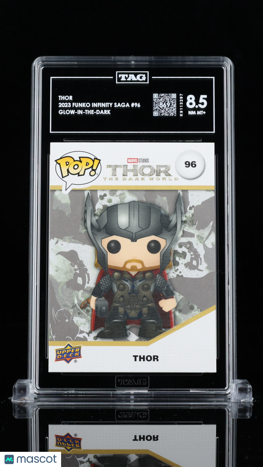 2023 Upper Deck Funko Infinity Saga Marvel—Thor #96 Glow-in-the-Dark —TAG 8.5