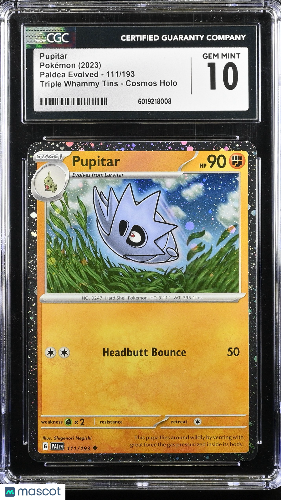 Pupitar 2023 Pokémon Paldea Evolved #111/193 CGC 10