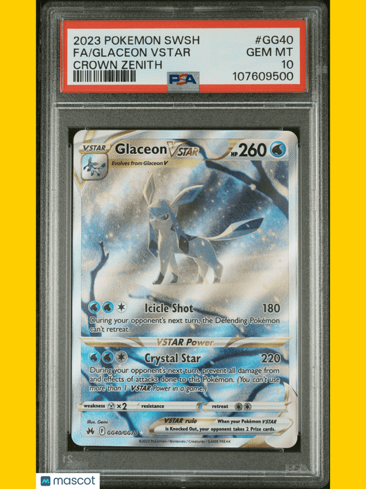 2023 Pokemon TCG Glaceon Vstar Crown Zenith #GG40 PSA 10