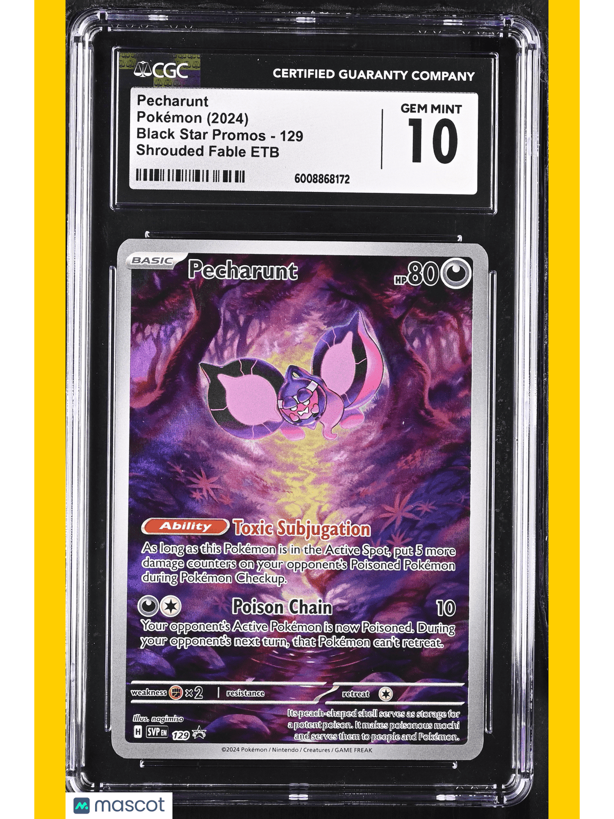 2024 Pokémon Pecharunt Black Star Promos #129 English CGC 10