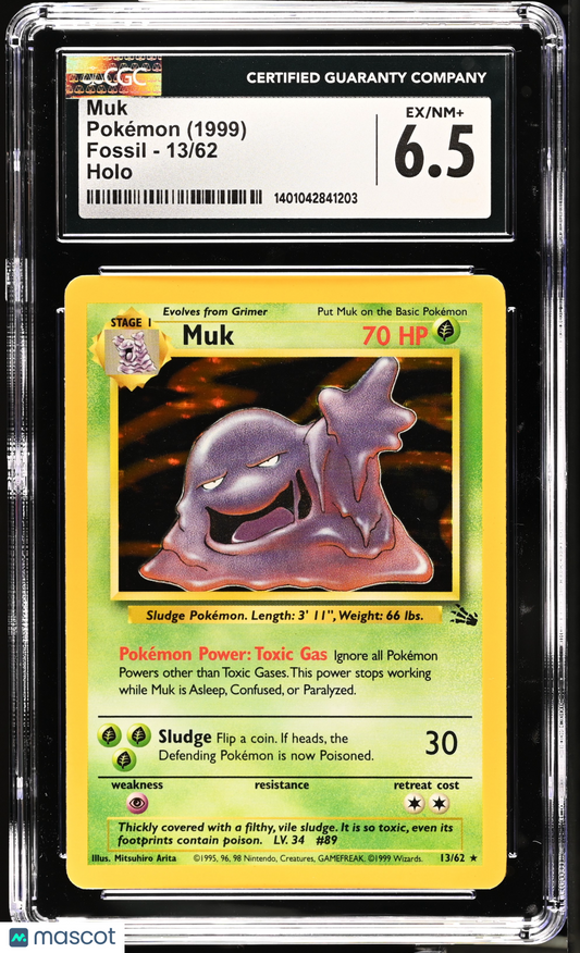 Muk 1999 Pokémon Fossil #13/62 English CGC 6.5