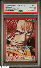 2024 One Piece Card Game—Shanks #001 Emperors In The New World— Foil PSA 10
