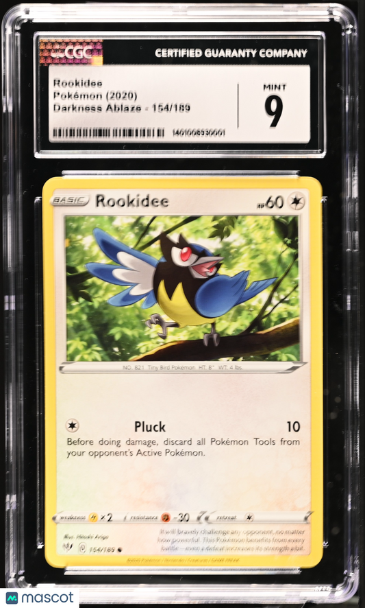 Rookidee 2020 Pokemon Darkness Ablaze #154/189 CGC 9
