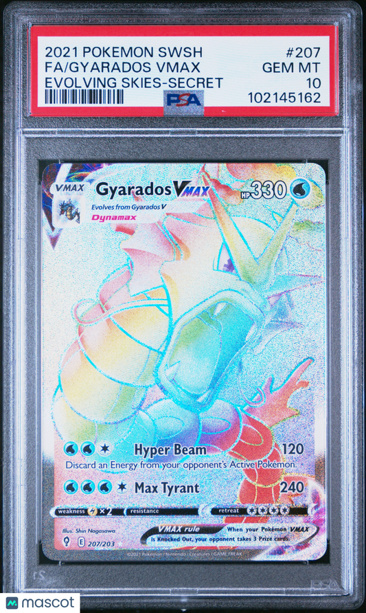 Gyarados VMAX 2021 Pokemon Sword & Shield Evolving Skies #207 PSA 10