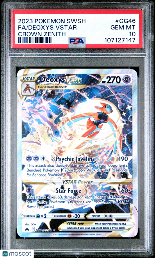 2023 Pokemon TCG Deoxys Vstar Crown Zenith #GG46 Crown Zenith PSA 10