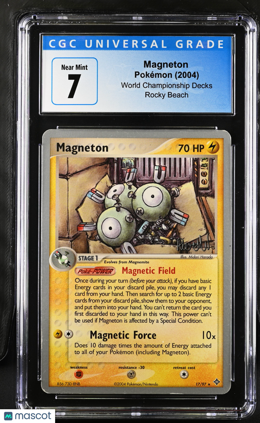 Magneton 2004 Pokemon World Champ. Decks #17/97 CGC 7