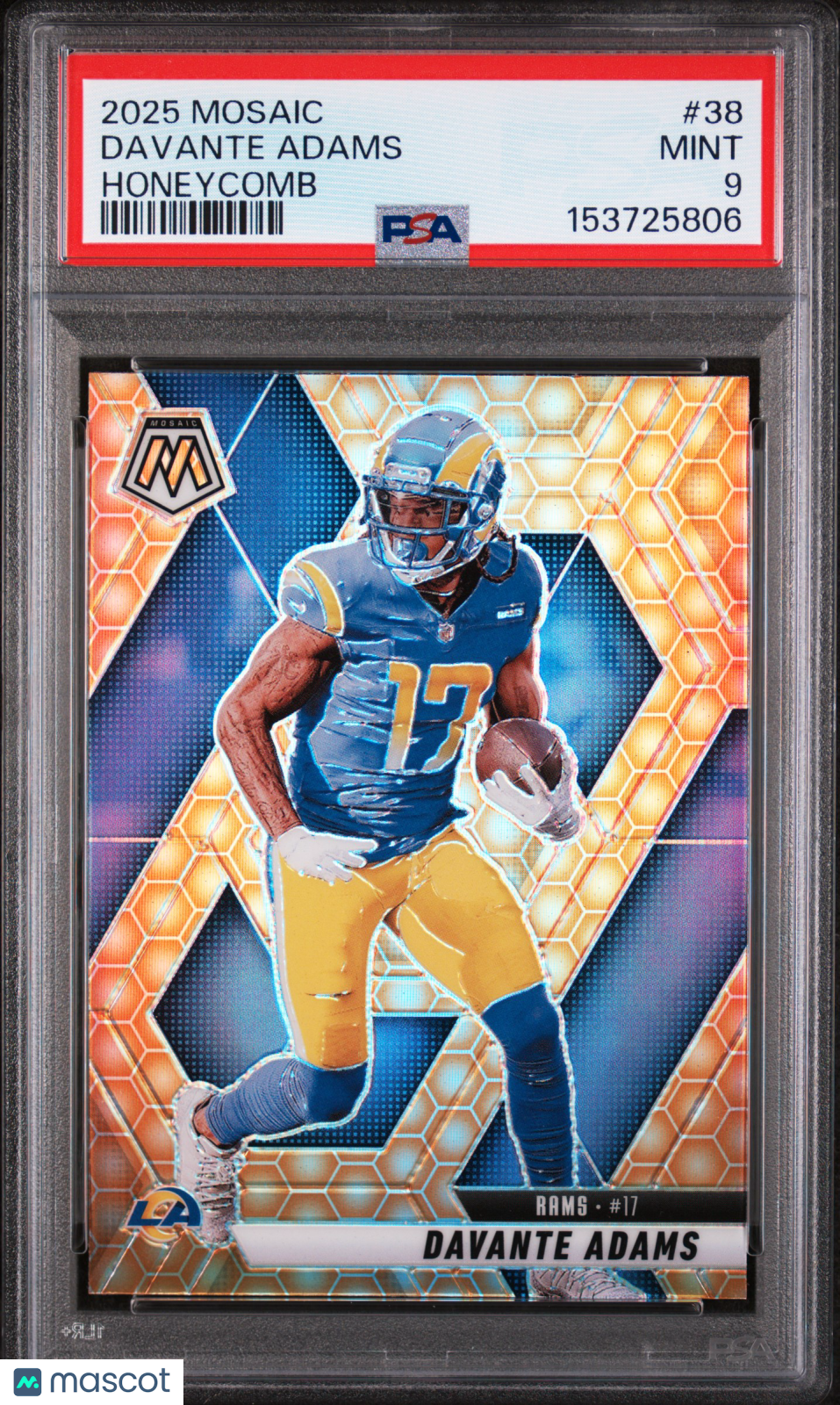 2025 Panini Mosaic Football—Davante Adams #38 Honeycomb —PSA 9