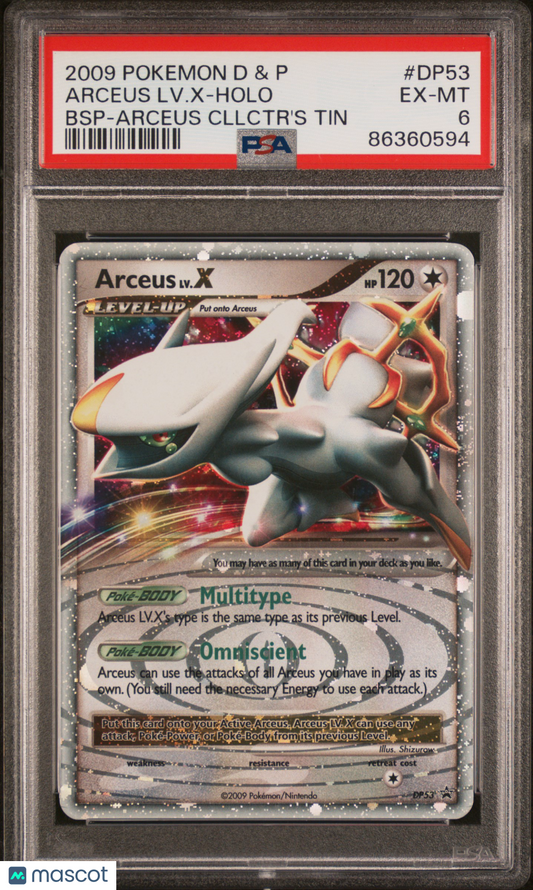 2009 Pokemon TCG Arceus LV. X Diamond & Pearl Black Star Promo #DP53 PSA 6