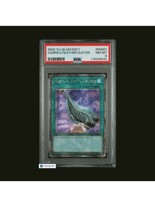 2025 Yu-Gi-Oh! Harpie's Feather Duster Edc1-Early Days Collection #EN001 PSA 8 - Papa Joey's Collectibles