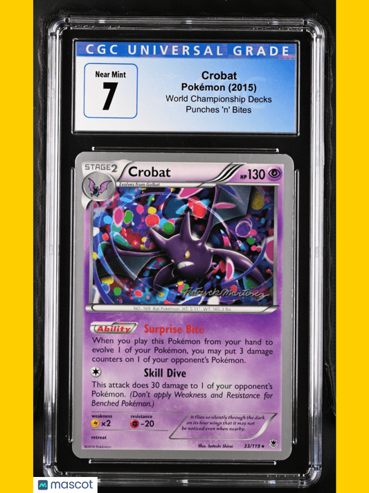 Pokémon Crobat 2015 Pokémon World Champ. Decks #33/119 English CGC 7