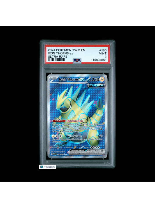 Iron Thorns EX 2024 Pokemon TWM EN-Twilight Masquerade #196 Ultra Rare PSA 9 - Papa Joey's Collectibles