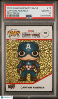2023 Upper Deck Funko Infinity Saga Marvel—Captain America #12 Spectrum— PSA 10