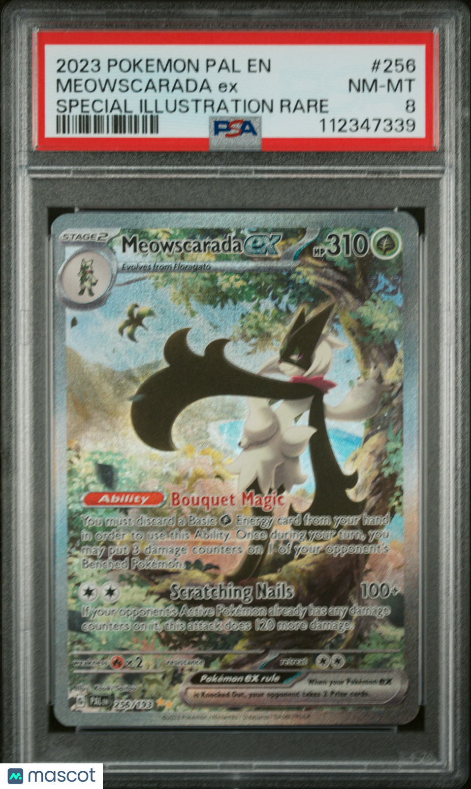 Meowscarada EX -Paldea Evolved #256 Special Illustration Rare PSA 8