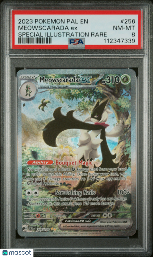 Meowscarada EX -Paldea Evolved #256 Special Illustration Rare PSA 8