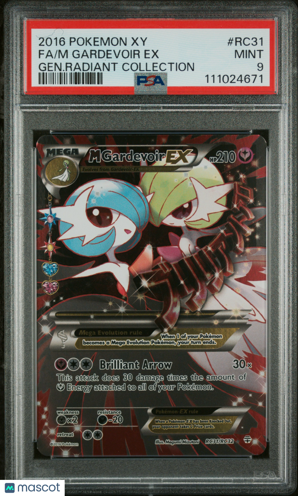 2016 Pokemon Xy Generations Radiant Collection—M Gardevoir EX #RC31 — Gen.Radiant Collection Fa PSA 9