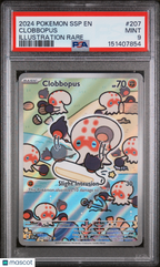 2024 Pokemon—Clobbopus #207 Surging Sparks—Illustration Rare Foil PSA 9