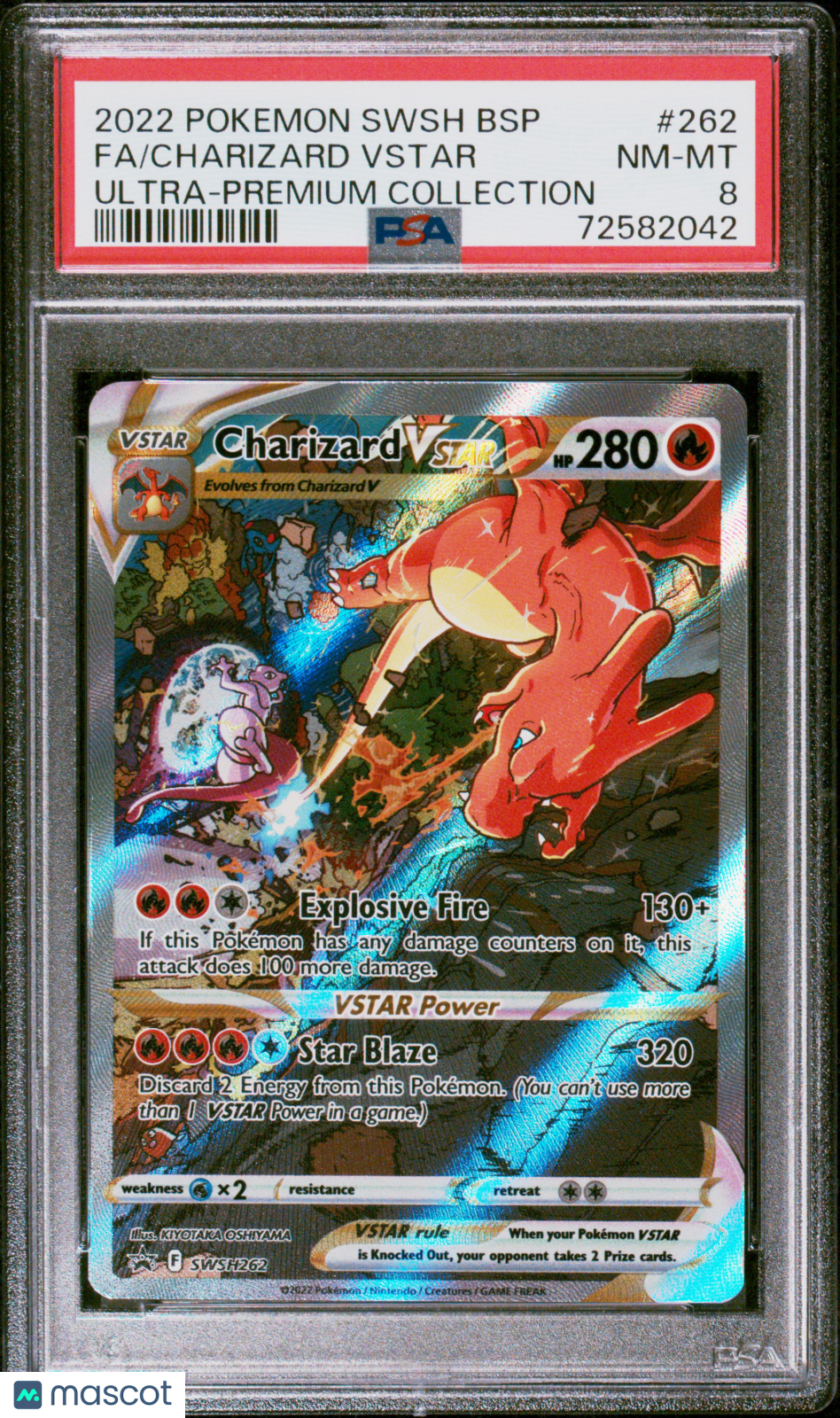 2022 Pokemon—Charizard VSTAR #262 Sword & Shield Promo Cards—BSP Foil PSA 8