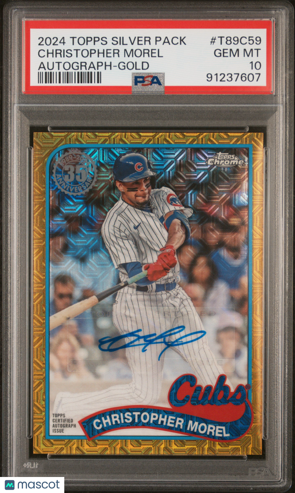 Topps Silver Pack Baseball—Christopher Morel Autograph Gold Refractor—PSA 10